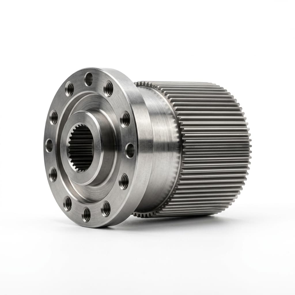Custom CNC machined strain wave gear flexspline component